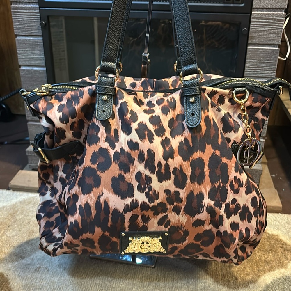 Juicy Couture Vintage Nylon Leopard Tote